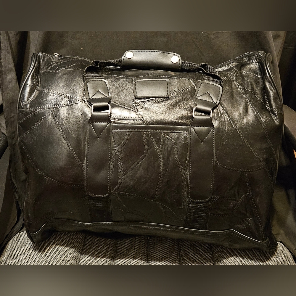 Black Leather Looking Tote Bag
